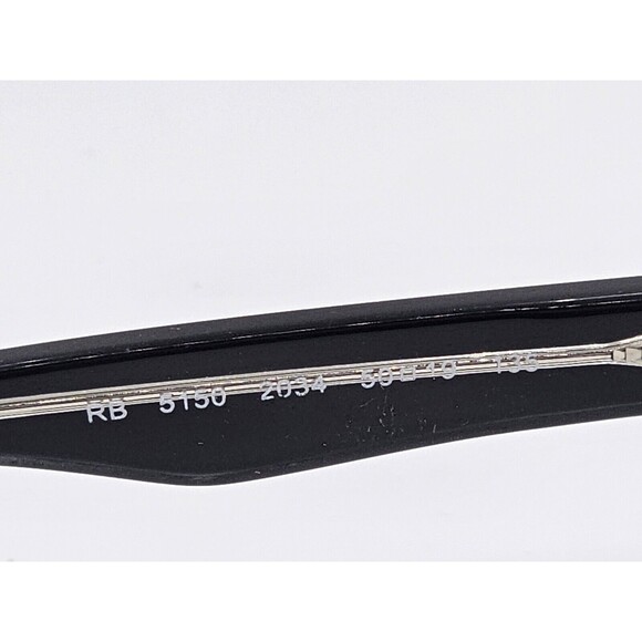 Ray-Ban Eyeglasses Frame Black RB 5150 2034 50-19-135 Crystal RIM FRAMES ONLY!! - Picture 8 of 10